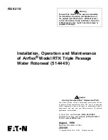 Preview for 1 page of Eaton Airflex RTK Installation, Operation And Maintenance Manual