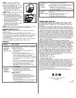 Preview for 5 page of Eaton ALL-PRO MSS1301LW Instruction Manual