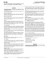 Preview for 15 page of Eaton ATC-600 Instructions For Installation, Operation And Maintenance