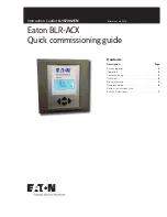 Предварительный просмотр 1 страницы Eaton BLR-ACX Quick Commissioning Manual