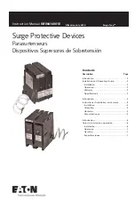 Предварительный просмотр 2 страницы Eaton BRSURGECSA Series Installation And Operating Manual