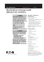 Preview for 5 page of Eaton Castell IZM-KLP-SO-CASTELL Manual