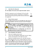 Preview for 4 page of Eaton chvz-01/03 Operating Instructions Manual