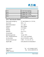 Preview for 28 page of Eaton chvz-01/03 Operating Instructions Manual