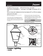 Preview for 1 page of Eaton Cooper Lighting Streetworks LXT Installation Instructions Manual