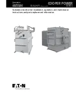Preview for 1 page of Eaton COOPER POWER SERIES Installation, Operation, And Maintenance Instructions And Parts Replacement Information