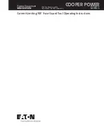Предварительный просмотр 1 страницы Eaton COOPER POWER SERIES Operating Instructions Manual