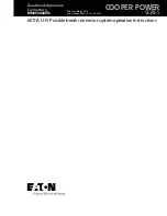 Preview for 1 page of Eaton COOPER POWER SERIES Operation Instructions Manual