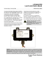 Предварительный просмотр 1 страницы Eaton Cooper Power Systems LCR 6200 RFN Instructional Leaflet