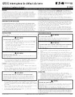 Preview for 3 page of Eaton Crouse-Hinds GFSX1 Installation & Maintenance Information