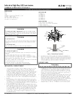 Eaton CROUSE-HINDS Industrial High Bay Installation & Maintenance Information предпросмотр