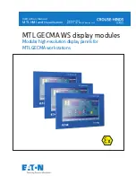 Предварительный просмотр 1 страницы Eaton Crouse-Hinds MTL GECMA WS 19 Instruction Manual