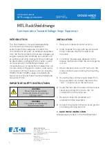 Preview for 1 page of Eaton CROUSE-HINDS MTL RackShield Series Instruction Sheet