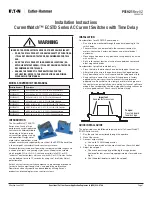 Предварительный просмотр 1 страницы Eaton Culter-Hamer CurrentWatch ECSTD Series Installation Instructions