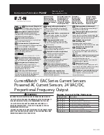 Eaton CurrentWatch EAC Series Instruction Leaflet preview