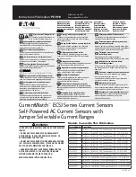 Eaton CurrentWatch ECSJ Series Instruction Leaflet предпросмотр