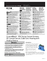 Eaton CurrentWatch EDC Series Instruction Leaflet предпросмотр