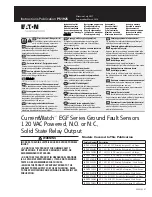Eaton CurrentWatch EGF Series Instruction Leaflet preview