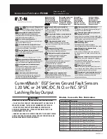 Preview for 1 page of Eaton CurrentWatch EGF Series Instructions