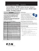 Eaton CurrentWatch EPRM Series Instructions предпросмотр