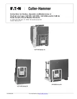 Предварительный просмотр 1 страницы Eaton Cutler-Hammer 150 VCP-WR 1500 Instructions For The Use, Operation And Maintenance