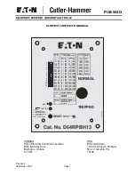 Предварительный просмотр 1 страницы Eaton Cutler-Hammer D64 Series Instruction Manual