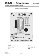 Preview for 1 page of Eaton Cutler-Hammer D64 Series Instruction Manual