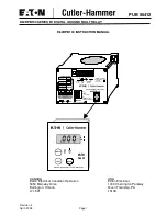 Предварительный просмотр 1 страницы Eaton Cutler-Hammer D64RPB100 Series Instruction Manual