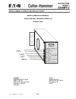 Preview for 1 page of Eaton Cutler-Hammer D64RPY2 A1 Series Instruction Manual