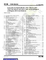 Предварительный просмотр 1 страницы Eaton Cutler-Hammer Digitrip 1150 Instructions Manual