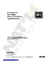 Eaton Cutler-Hammer DS Series Instructions Manual preview