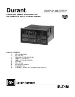 Eaton Cutler-Hammer Durant PRESIDENT 5886 Series Installation And Operation Manual preview