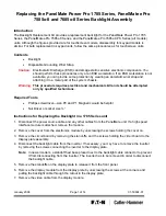 Preview for 1 page of Eaton Cutler-Hammer PanelMate Power Pro 1785... Replacement Instructions Manual