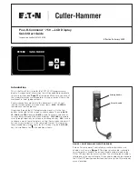 Eaton Cutler-Hammer Pow-R-Command 750 Quick Start Manual preview