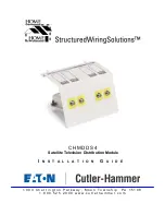 Eaton Cutler-Hammer StructuredWiringSolutions... Installation Manual preview