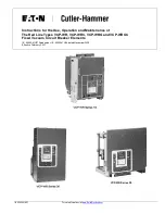 Preview for 1 page of Eaton Cutler-Hammer VCP-WR Series Instructions For The Use, Operation And Maintenance