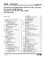 Preview for 1 page of Eaton Cuttler-Hammer Digitrip 1150V Instructions Manual