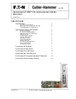 Preview for 1 page of Eaton Cuttler-Hammer Pow-R-Command 100 Technical Data Manual