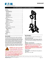 Предварительный просмотр 1 страницы Eaton DCF-3000 Installation Operation & Maintenance