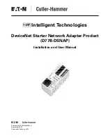 Eaton DeviceNet Starter Network Adapter D77B-DSNAP Installation And User Manual preview