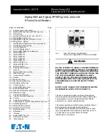 Eaton Digitrip RMS Instruction Leaflet предпросмотр