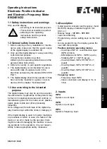 Preview for 1 page of Eaton E5024E0432 Operating Instructions Manual