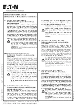 Preview for 1 page of Eaton EMR5-AWM580-2 Operating And Installation Instructions