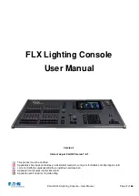 Preview for 1 page of Eaton FLX Lighting Console User Manual