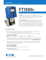 Preview for 1 page of Eaton FT1380e Start-Up