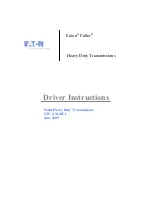 Eaton Fuller FTS 108LL Series Driver Instructions preview