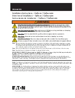 Eaton Galleon Installation Instructions Manual preview