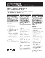 Eaton GHQR Installation Instructions предпросмотр