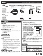 Preview for 1 page of Eaton HALO AL1550LPCBZ Instruction Manual