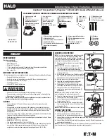 Preview for 1 page of Eaton HALO AL6501FL Instruction Manual